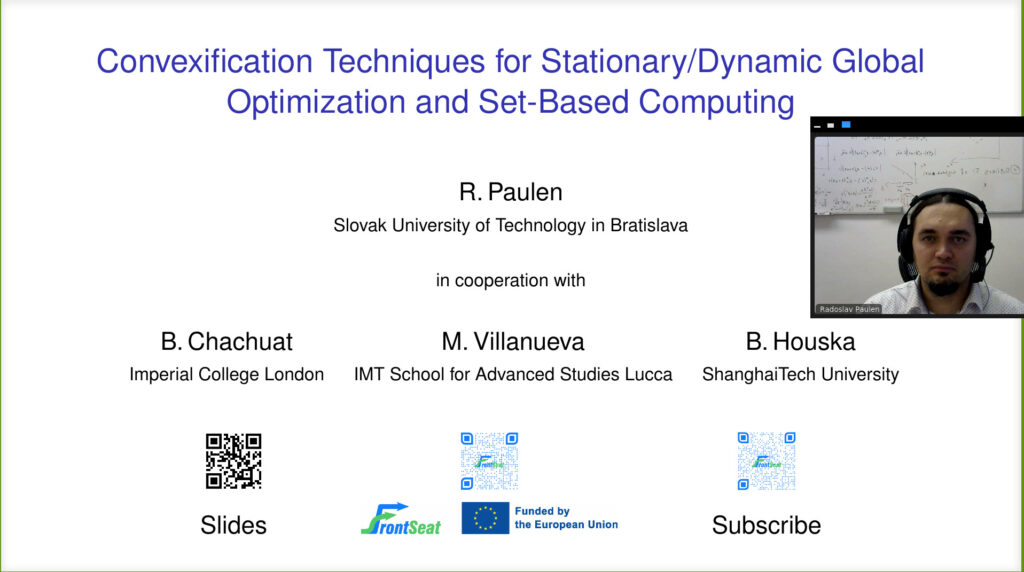 talk at the International Online Seminar on Interval Methods in Control Engineering